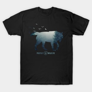 Protect Wildlife - Nature - Wolf Silhouette T-Shirt